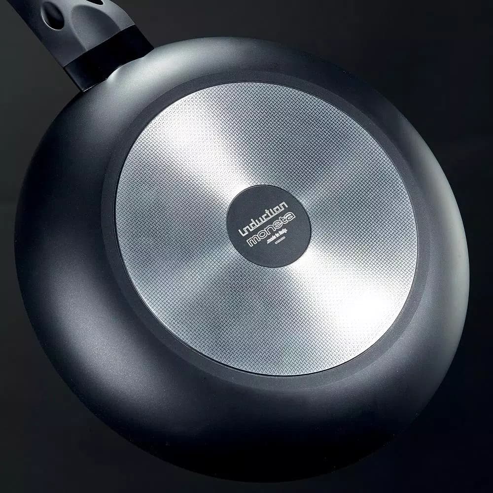 Moneta Nova Induction 11.5 in. Aluminum Nonstick Wok, Black