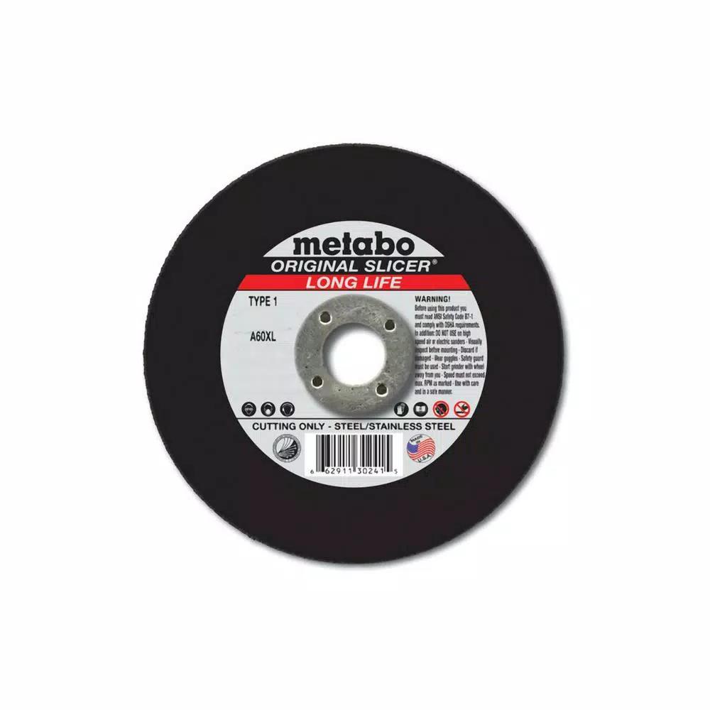 Metabo Long Life Original Slicer 4.5 in. x 0.045 in. x 7/8 in. Cut-Off Wheel (Type 1), 100 Pack