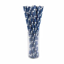 Sugar Plum Party SugarPum Primary Assorted Color Paper Straws, 50-Piece Pack thumbnail 1