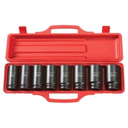 TEKTON 3/4 in. Drive 27-38 mm 6-Point Deep Metric Impact Socket Set, 8-Piece thumbnail 1