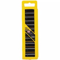 Stanley 1/2 in. Drive Metric Deep Impact Socket Set, 11-Piece Black Chrome Vanadium Steel thumbnail 2