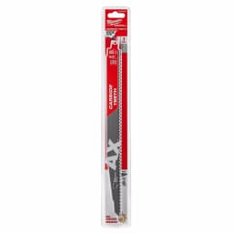 Milwaukee 12 in. 5 TPI Carbide Teeth Demolition Reciprocating Saw Blade for Nail-Embedded Wood thumbnail 2