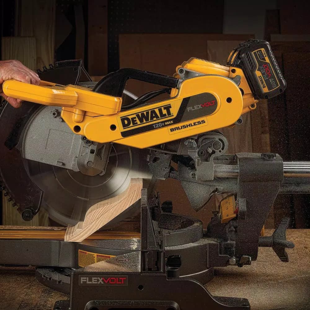 DEWALT 12 in. FLEXVOLT Brushless Sliding Compound Miter Saw Kit with Rolling Stand