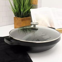 BergHOFF GEM 12.5 in. Cast Aluminum Nonstick Wok with Glass Lid, Induction Compatible thumbnail 4