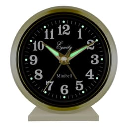 Equity by La Crosse 4 in. Round Analog Wind-Up Bell Metal Alarm Clock - Gold thumbnail 5