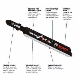 Bosch 3-1/4 in. Diamond Grit T-Shank Jigsaw Blade for Porcelain, Granite, and Tile thumbnail 2