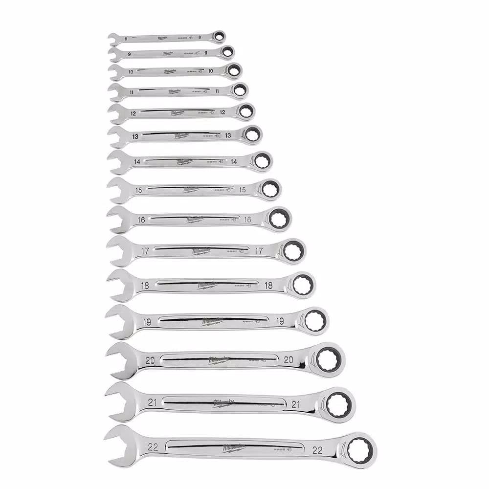 Milwaukee 30-Piece SAE and Metric Ratcheting Combination Wrench Set