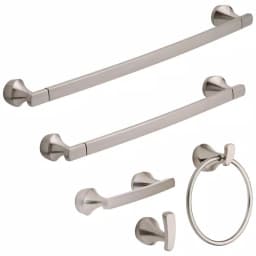 Delta Merge Single Towel and Robe Hook in SpotShield Brushed Nickel thumbnail 3