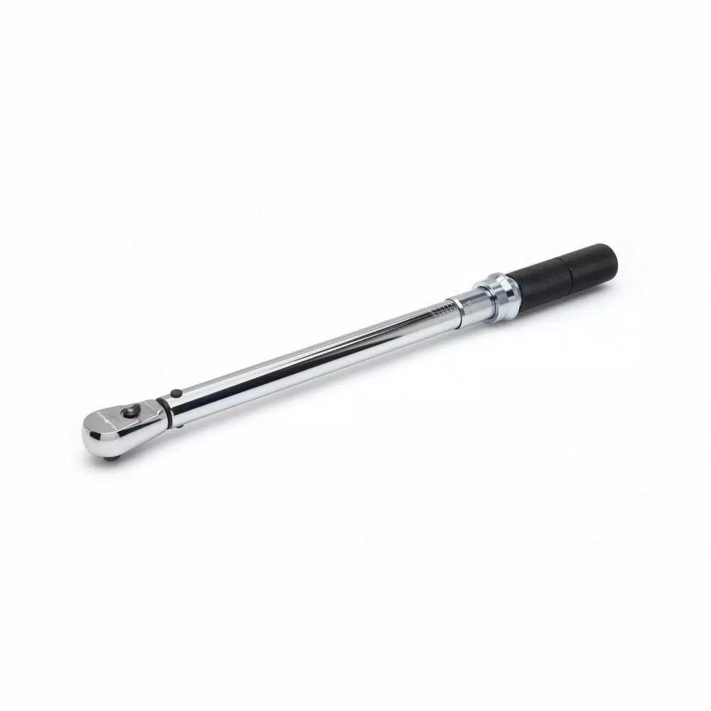 GEARWRENCH 1/2 in. Drive Micrometer Torque Wrench, 30-250 ft-lbs, Low Profile Teardrop Head