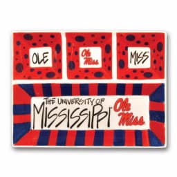 Magnolia Lane Ole Miss NCAA Officially Licensed 4-Section Ceramic Tailgating Serving Platter thumbnail 1