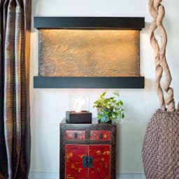 Water Wonders Large Horizon Falls Lightweight Slate Wall Fountain with Black Onyx Trim thumbnail 2