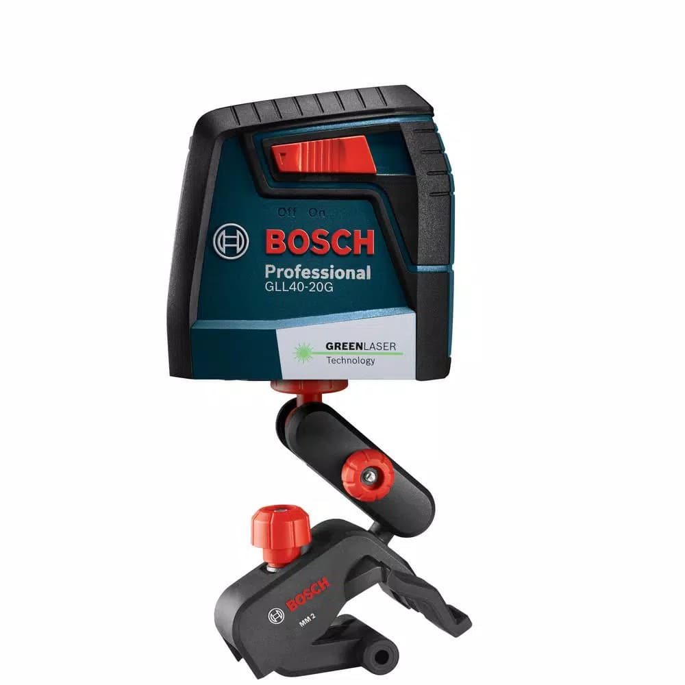 Bosch GLL40-20G VisiMax Green Beam Self-Leveling Cross Line Laser, 40 ft.