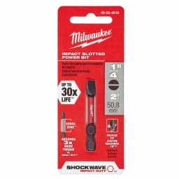 Milwaukee SHOCKWAVE Impact Duty 2 in. Slotted Power Bit, 1/4 in. Hex Shank thumbnail 2