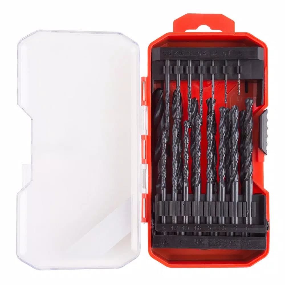 Stalwart 21-Piece HSS 4241 High-Speed Steel Drill Bit Set with Black Oxide Finish and Carrying Case