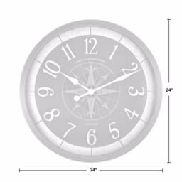 FirsTime 24 in. Compass Rose Wall Clock - Oil Rubbed Bronze Industrial Decor thumbnail 4