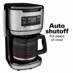 Hamilton Beach 14-Cup Programmable Drip Coffee Maker with Front-Fill Design, Black thumbnail 8