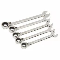 Husky 5-Piece Metric Reversible Ratcheting Wrench Set, Large Sizes thumbnail 5