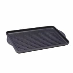 Swiss Diamond 17 in. Cast Aluminum Nonstick Double Burner Grill Pan, Gray thumbnail 1
