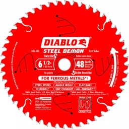 Diablo Steel Demon 6-1/2 in. 48-Tooth Carbide Ferrous Metal Cutting Circular Saw Blade thumbnail 1