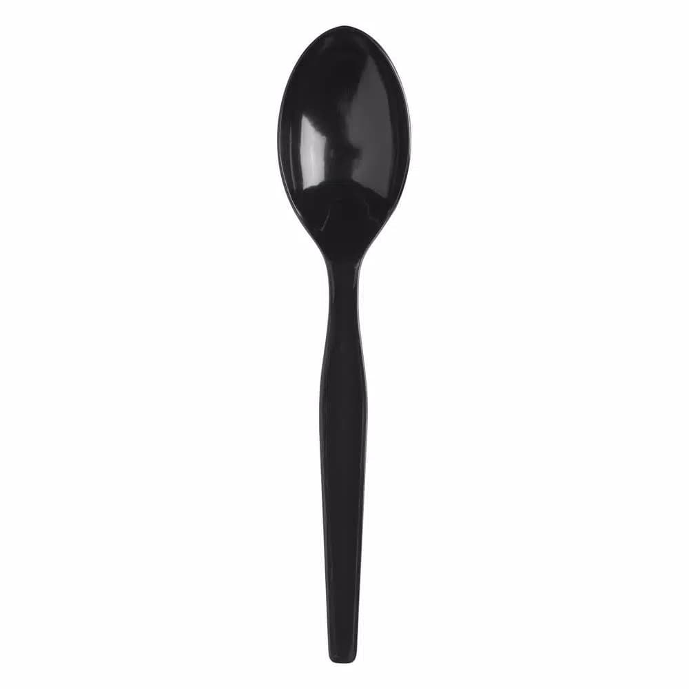 DIXIE SmartStock Black Plastic Spoon Refills, Mediumweight Polystyrene, 40 Count Pack