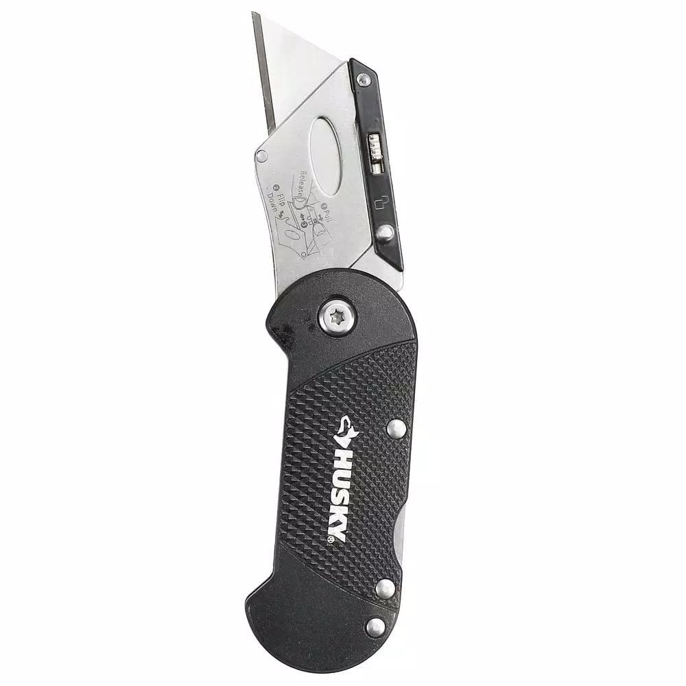 Husky 3-Piece Hand Tool Set with 6-in-1 Screwdriver, Slip Joint Pliers, and Folding Utility Knife