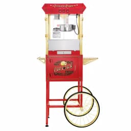Great Northern Princeton 8 oz. Antique Red Popcorn Machine with Cart, Commercial Quality Oil Popper thumbnail 10