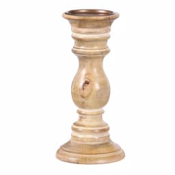 Unbranded Natural Wood Rustic Candle Holder Set of 5, Southwestern Style Candlesticks thumbnail 4