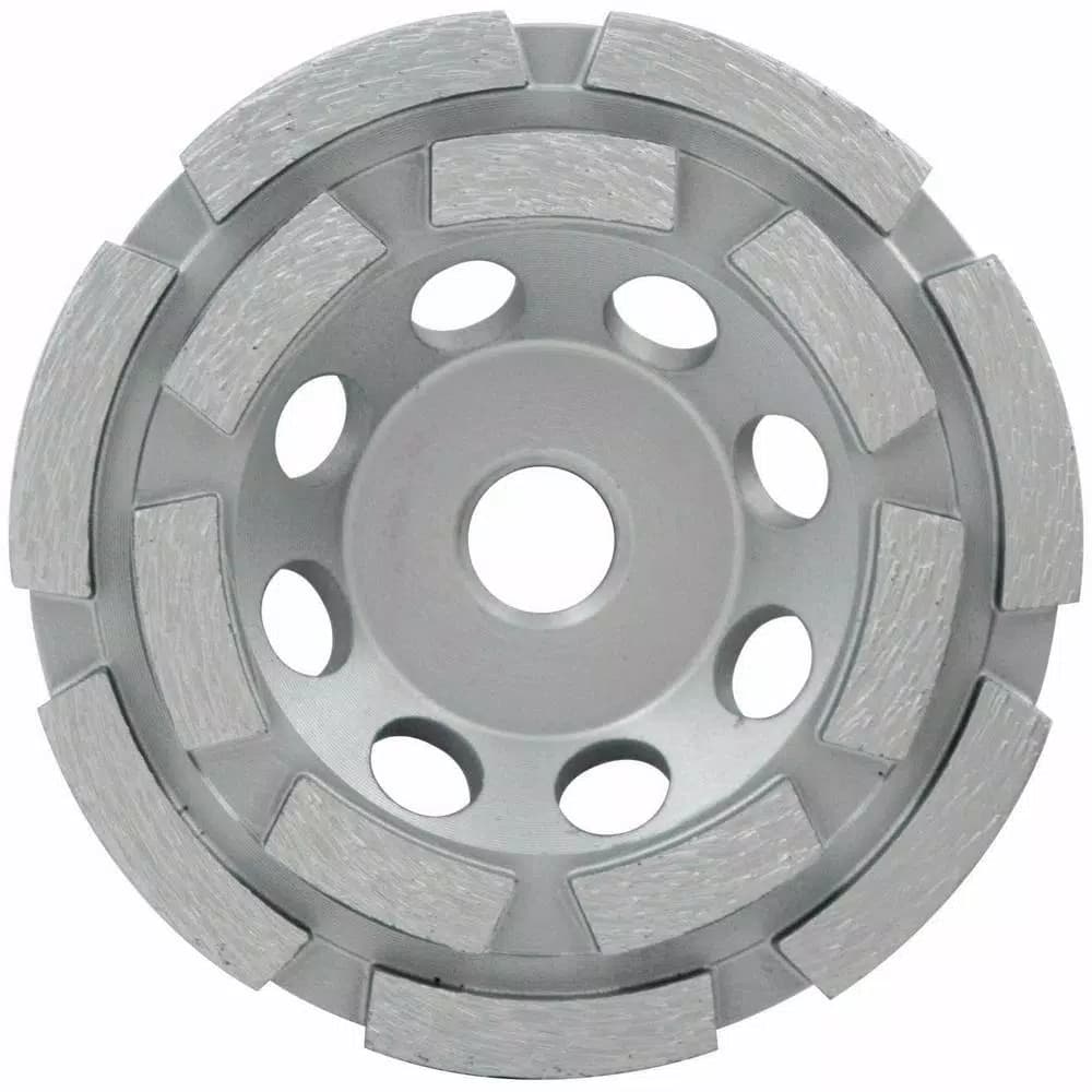Lackmond 4.5 in. Double Row Segmented Diamond Grinding Cup Wheel with 5/8-11 Nut