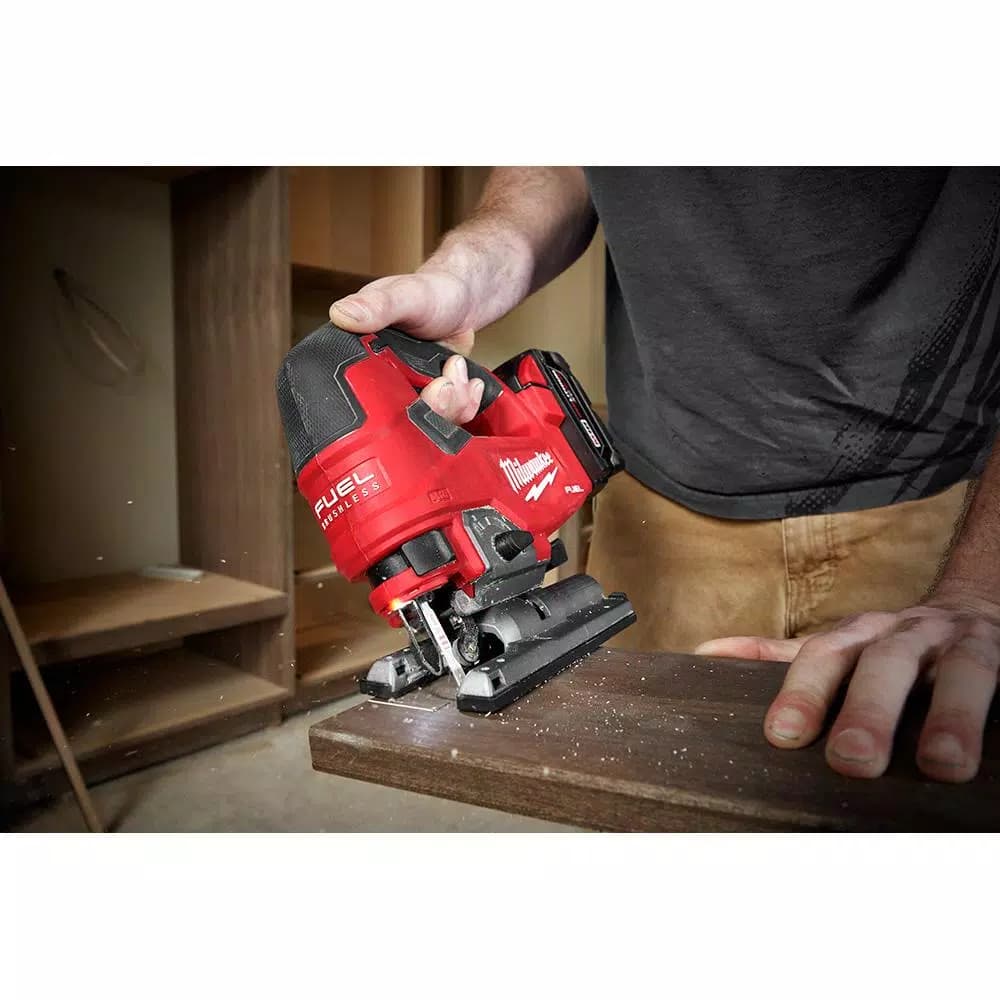 Milwaukee M18 FUEL 18V Brushless Cordless Jig Saw Kit with 5.0Ah Battery, Charger, and Case