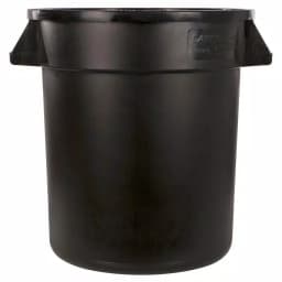 Carlisle Bronco 55 Gallon Black Round Heavy Duty Trash Can (2-Pack) thumbnail 1