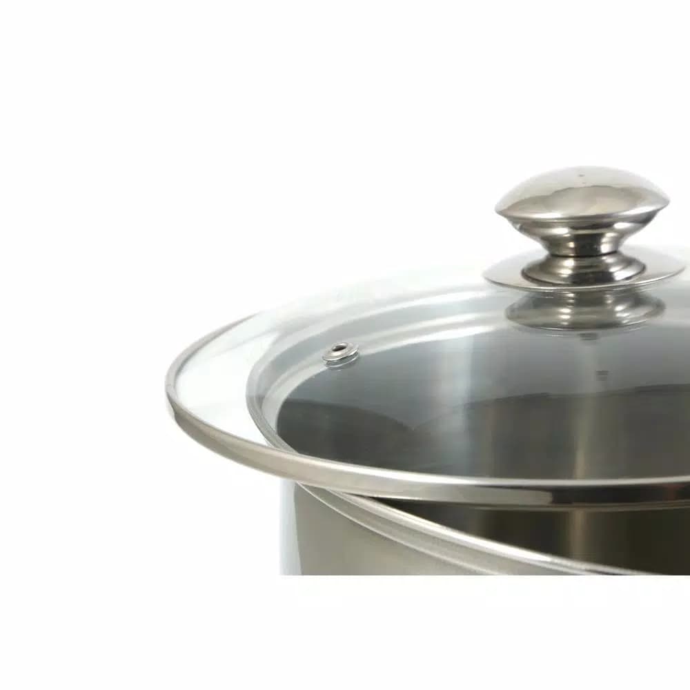 ExcelSteel 12 qt. Stainless Steel Stock Pot with Tempered Glass Lid