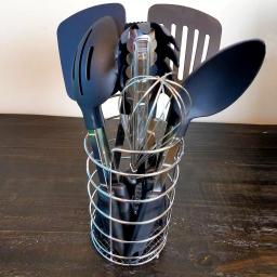 Gibson Chef's Better Basics 9-Piece Nylon Kitchen Utensil Set with Wire Caddy thumbnail 3
