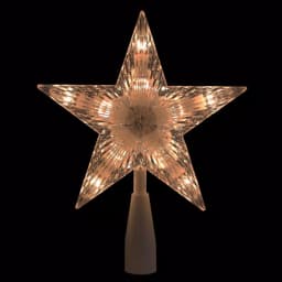 Northlight 7 in. Traditional 5-Point Star Christmas Tree Topper with Clear Mini Lights thumbnail 2