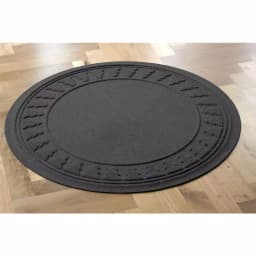 Bungalow Flooring Aqua Shield Charcoal 35 in. Round Pine Trees Christmas Tree Mat thumbnail 2