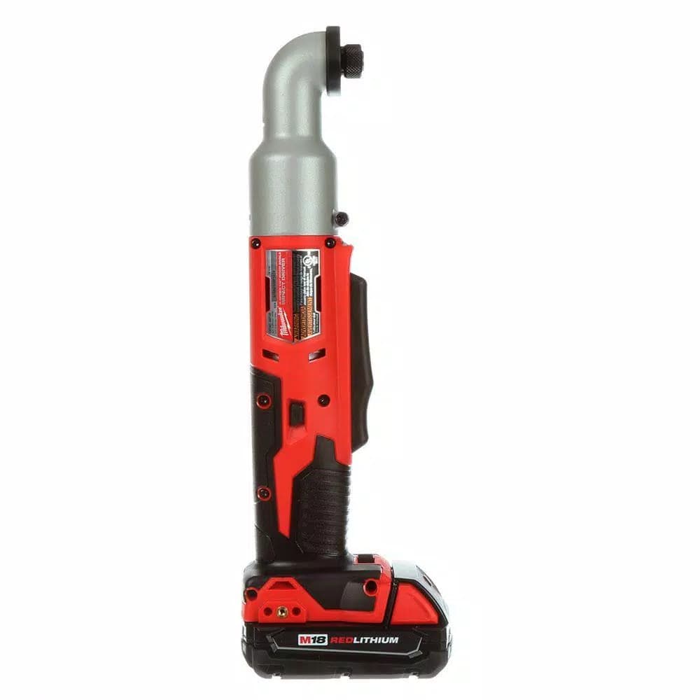 Milwaukee M18 18V Lithium-Ion Cordless 1/4 in. 2-Speed Right Angle Impact Driver Kit with 1.5Ah Battery & Charger
