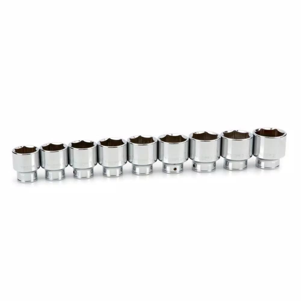 TEKTON 9-Piece 3/4 in. Drive 6-Point Socket Set, 1-1/2 in. to 2 in. SAE