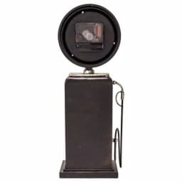 Yosemite Home Decor Old Town Black Gas Pump Table Top Analog Clock thumbnail 2