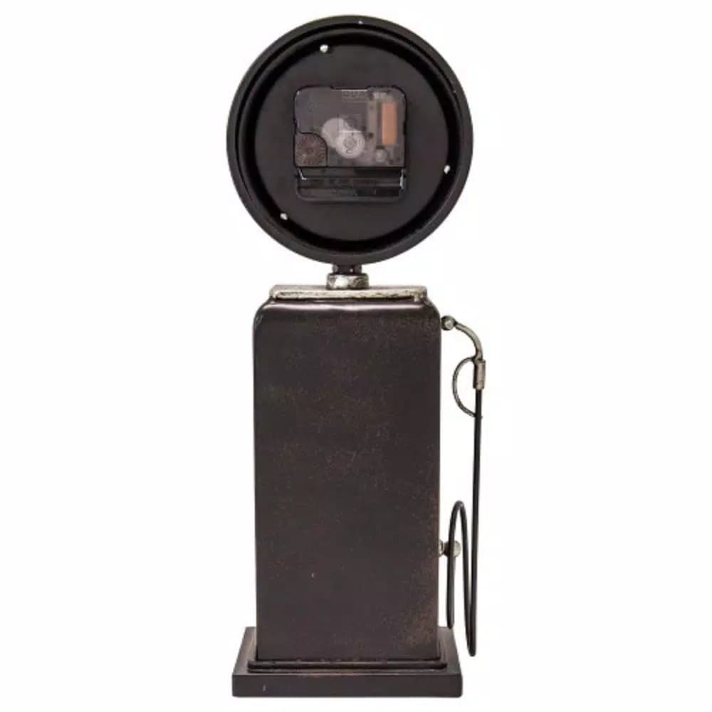 Yosemite Home Decor Old Town Black Gas Pump Table Top Analog Clock