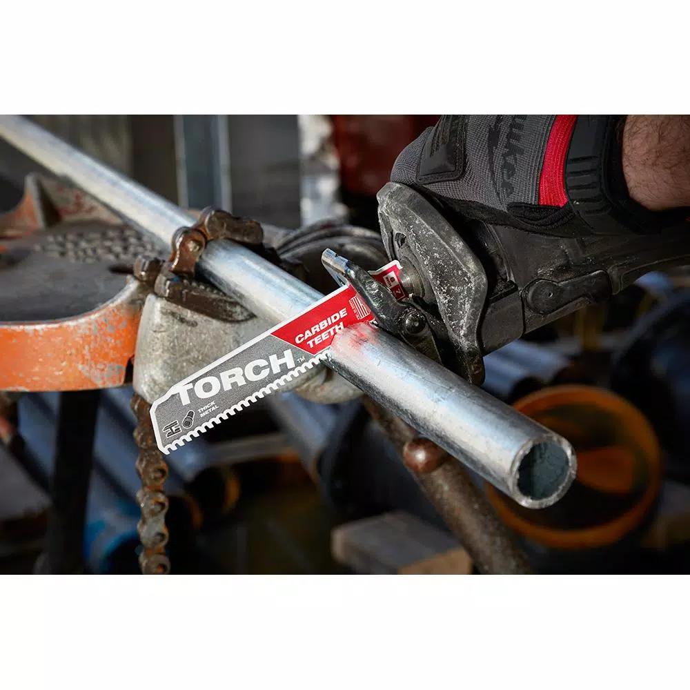 Milwaukee 6 in. 7 TPI The TORCH Carbide & Nitrus Carbide Reciprocating Saw Blade 4-Pack