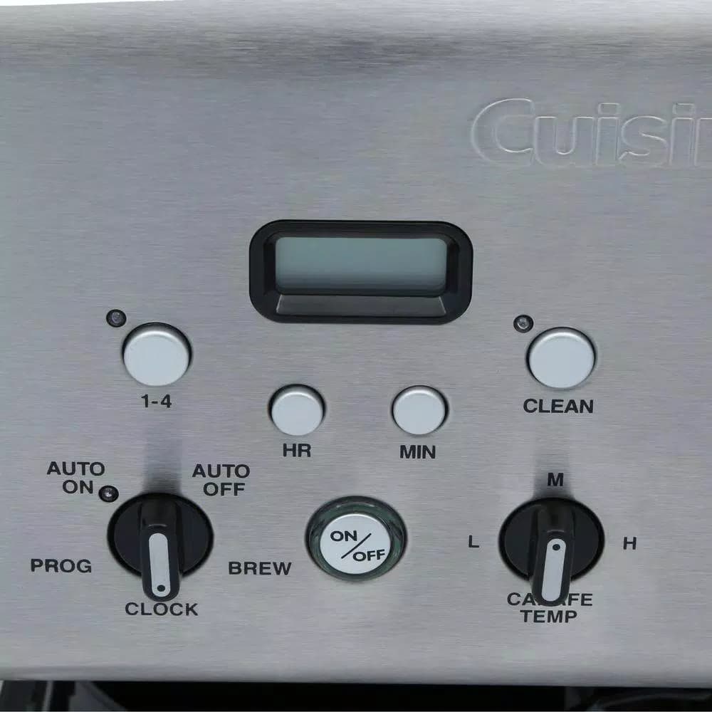 Cuisinart COFFEE PLUS 12-Cup Black Drip Coffee Maker with Programmable Timer and Hot Water System