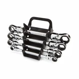 TEKTON 4-Piece Flex-Head Ratcheting Box End Wrench Set, 5/16 in. to 3/4 in. thumbnail 1