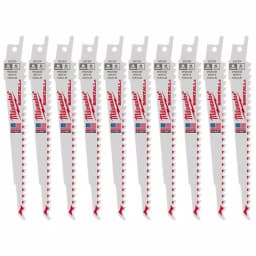Milwaukee 6 in. 5 TPI Bi-Metal Reciprocating Saw Blades, 10 Pack thumbnail 1