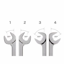 TEKTON 10 mm Double Open End Angle Head Wrench, 60° Offset thumbnail 4