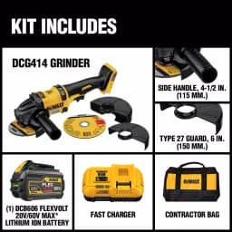 DEWALT FLEXVOLT 60V MAX Brushless 4-1/2 in. to 6 in. Angle Grinder Kit with Kickback Brake thumbnail 2
