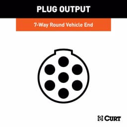 CURT 7-Way Round Trailer Connector Socket - Vehicle Side thumbnail 6