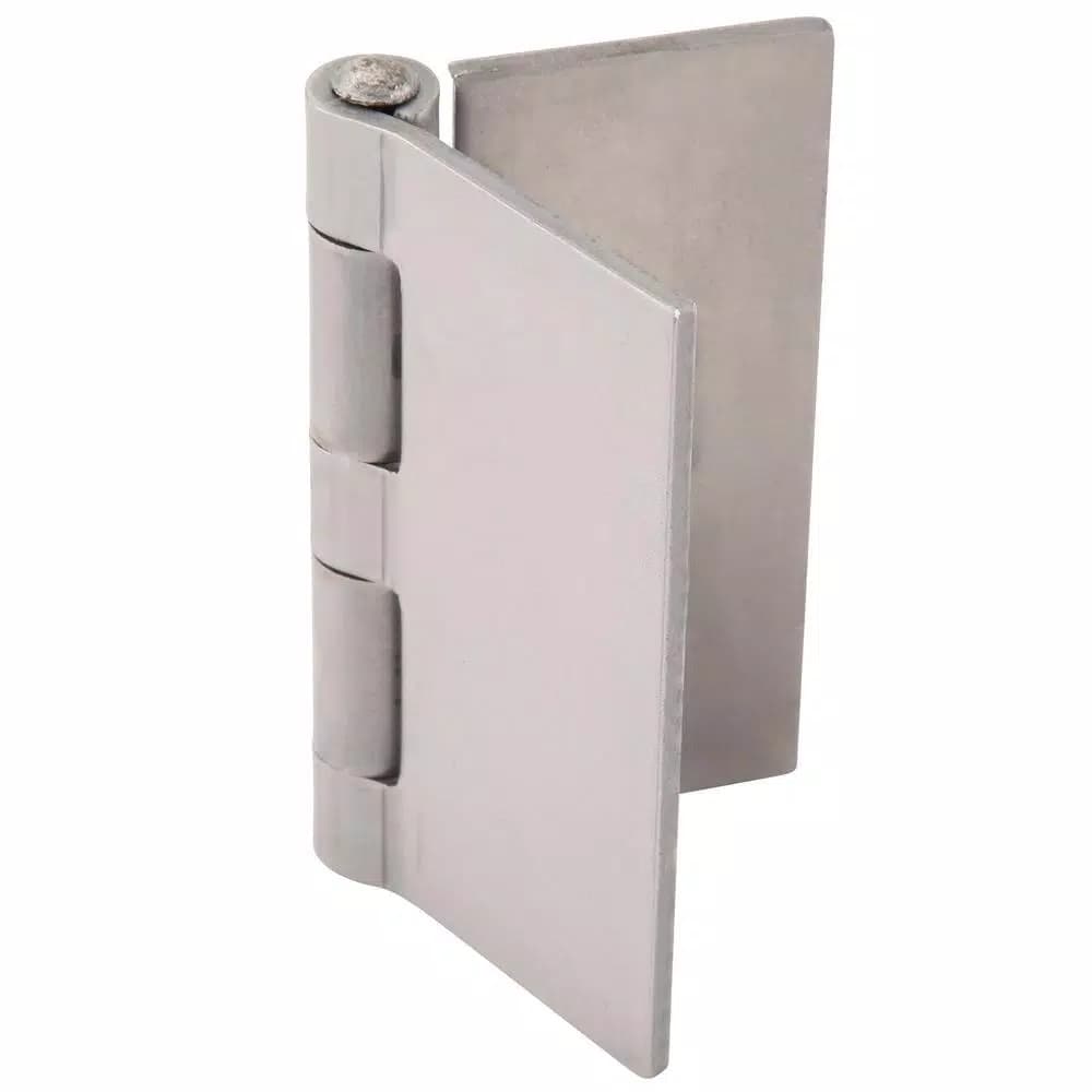 Hardware Essentials 4 in. Plain Steel Weldable Surface Hinge, Square Corner, Fixed Pin (5-Pack)