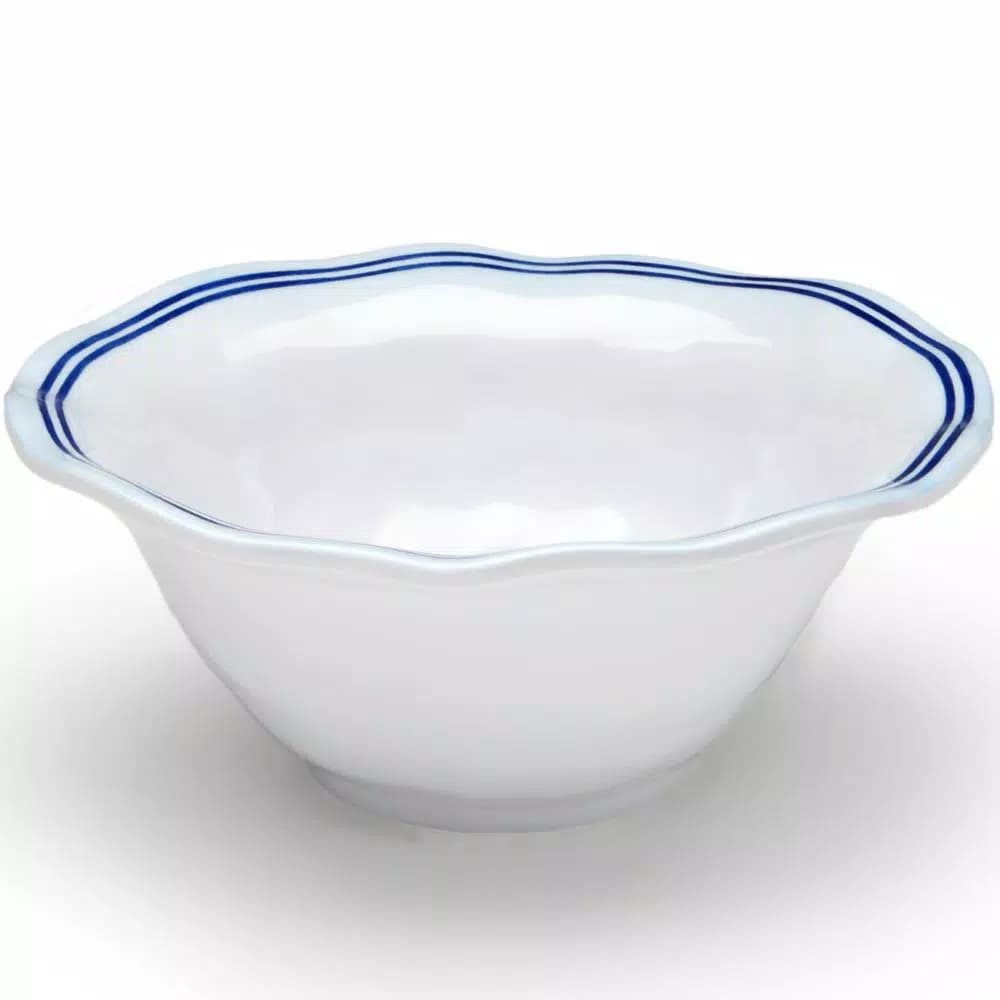 Q Squared Portsmouth 4-Piece Blue Melamine Dip Bowl Set - Coastal Nautical Design