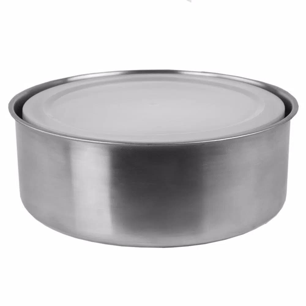 Unbranded Brushed Stainless Steel Food Storage Container Set, 5-Piece Silver Set