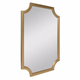 Kate and Laurel Hogan Scallop Corner Accent Mirror, Gold Contemporary Framed Wall Mirror, 24 x 36 in. thumbnail 2