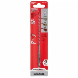 Milwaukee SHOCKWAVE 5/32 in. Carbide Hammer Drill Bit, 6 in. Length, 1/4 in. Hex Shank thumbnail 8